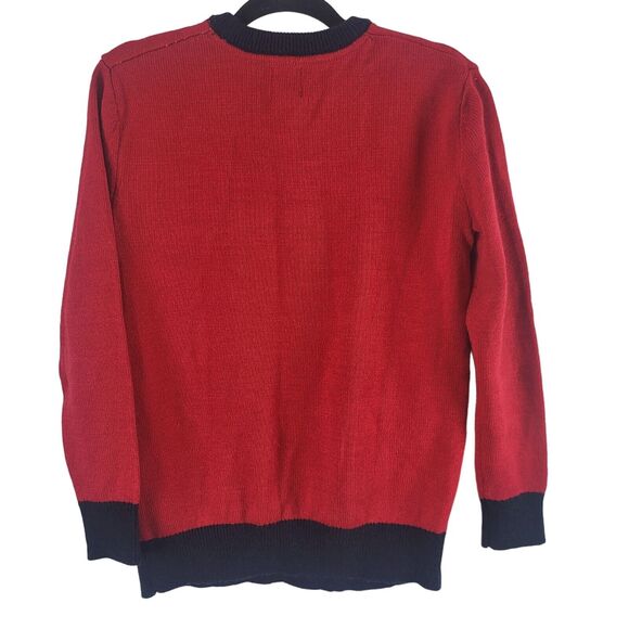 H&M Ugly Christmas Sweater S Womens Red Long Sleeve Crew Neck Pullover Holiday - Picture 8 of 10